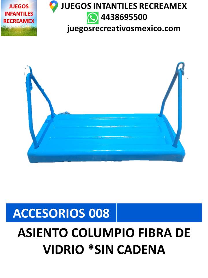 asiento columpio fibra de vidrio